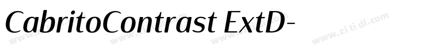 CabritoContrast ExtD字体转换